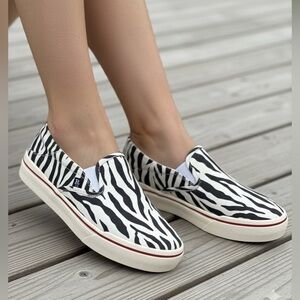 R13 100% Cotton Canvas Slip On Sneakers Rubber Sole Very Clean Women Sz 10